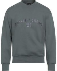 ARMANI EXCHANGE - Military Sweatshirt Cotton, Elastane - Lyst
