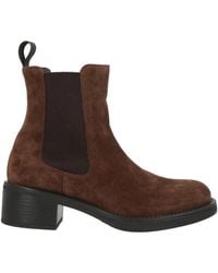 Frau - Ankle Boots Leather, Textile Fibers - Lyst