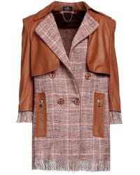 Elisabetta Franchi - Overcoat & Trench Coat - Lyst