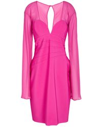 Genny - Midi Dress Polyester, Elastane, Silk - Lyst