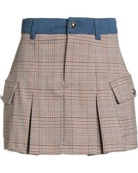Liu Jo - Sand Mini Skirt Polyester, Viscose, Elastane, Metallic Polyester - Lyst