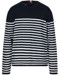 tommy hilfiger white jumper mens
