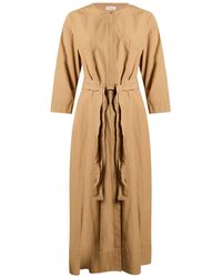 Ottod'Ame - Camel Midi Dress Cotton - Lyst