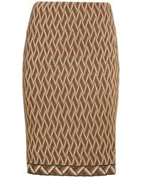 Marc Cain - Camel Midi Skirt Viscose, Cotton, Elastane - Lyst