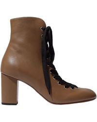 Chloé - Khaki Ankle Boots Soft Leather - Lyst