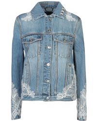 Ermanno Scervino Sleeveless Denim Jacket in Blue Womens Clothing Jackets Jean and denim jackets 