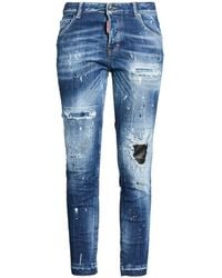 DSquared² - Jeans Cotton, Polyester, Elastane, Calfskin - Lyst