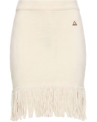 Akep - Cream Mini Skirt Viscose, Polyamide, Wool, Cashmere - Lyst