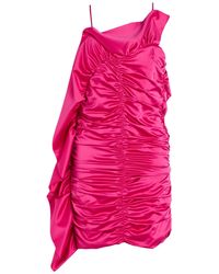 SIMONA CORSELLINI - Fuchsia Mini Dress Polyester - Lyst