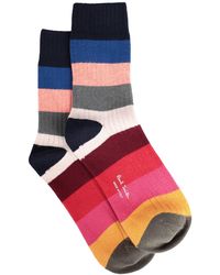 Damen Bekleidung Strumpfware Socken Paul Smith Baumwolle Intarsien-Socken mit Logo in Pink 