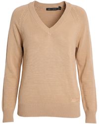 ARMANI EXCHANGE - Camel Sweater Virgin Wool, Acrylic, Cotton - Lyst