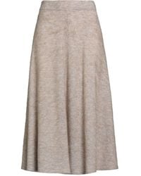 Brunello Cucinelli - Midi Skirt Mohair Wool, Virgin Wool, Polyamide, Cashmere, Silk - Lyst