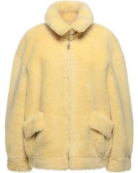 Silvian Heach Teddy Coat - Yellow