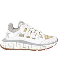 Versace - Canvas & Leather Sneaker - Lyst