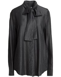 Xacus - Charcoal Denim Shirt Lyocell - Lyst