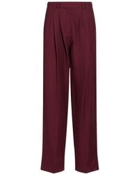 Marella - Stella Maxwell X Burgundy Pants Virgin Wool, Viscose - Lyst