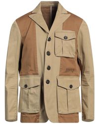 DSquared² - Camel Jacket Cotton, Elastane - Lyst