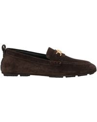 Versace - Dark Loafers Leather - Lyst