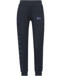 EA7 - Logo-Print Cotton-Blend Sweatpants - Lyst