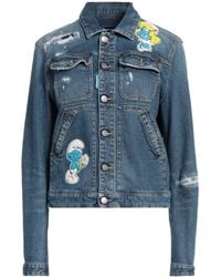 DSquared² - X The Smurfs Denim Outerwear Cotton, Elastane, Polyester - Lyst
