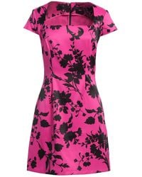 Guess - Fuchsia Mini Dress Polyester - Lyst