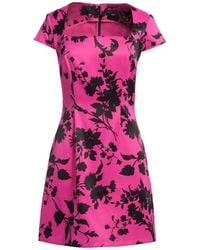 Guess - Fuchsia Mini Dress Polyester - Lyst