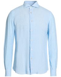 Mazzarelli - Blu Shirt Linen - Lyst