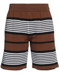 Burberry - Striped Mesh Shorts - Lyst