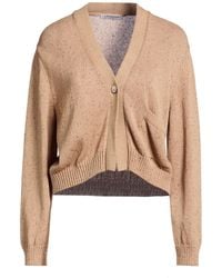 La Fileria - Camel Cardigan Cotton, Polyester - Lyst