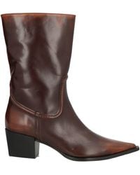 Ras - Dark Ankle Boots Leather - Lyst