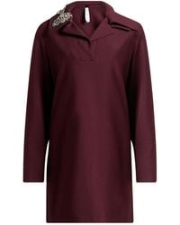 Imperial - Burgundy Mini Dress Polyester, Viscose, Elastane - Lyst
