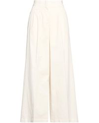 Peserico - Ivory Pants Cotton, Elastane - Lyst