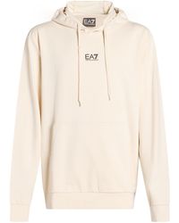 EA7 - Cream Sweatshirt Cotton - Lyst