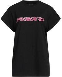 Pinko - T-Shirt Cotton, Elastane, Glass - Lyst
