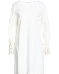Raffaela D'angelo - Ivory Mini Dress Viscose, Polyamide, Elastane - Lyst