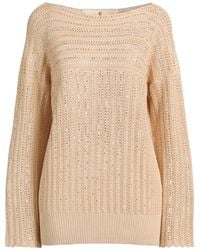 Ermanno Scervino - Sand Sweater Cotton, Glass - Lyst