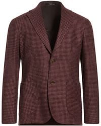 Barba Napoli - Burgundy Blazer Virgin Wool, Cotton, Cashmere - Lyst