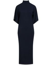 Semicouture - Midnight Midi Dress Viscose, Polyester - Lyst