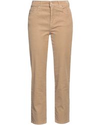 7 For All Mankind - Camel Pants Cotton, Modal, Polyester, Polyurethane - Lyst