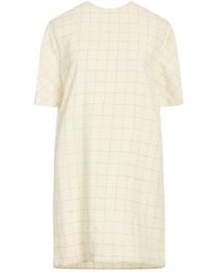 Gentry Portofino - Cream Mini Dress Virgin Wool - Lyst