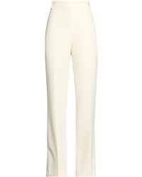 Pinko - Ivory Pants Polyester, Viscose, Elastane - Lyst