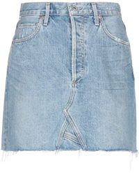 citizens of humanity madelyn denim wrap skirt