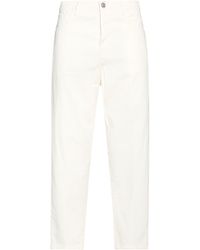 Yes London - Ivory Pants Cotton - Lyst