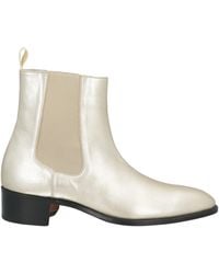 Tom Ford - Platinum Ankle Boots Goat Skin, Polyamide, Elastane - Lyst
