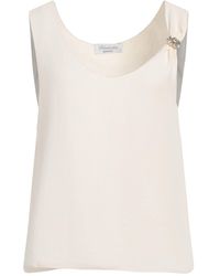 Blumarine - Cream Top Polyester - Lyst
