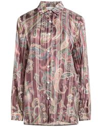 Shirtaporter - Burgundy Shirt Silk, Elastane - Lyst