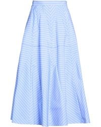 Sandro - Light Midi Skirt Polyester, Cotton - Lyst
