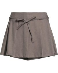 Haveone - Taupe Mini Skirt Polyester, Viscose, Elastane - Lyst
