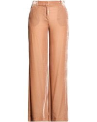Kiltie - Camel Pants Viscose, Silk - Lyst