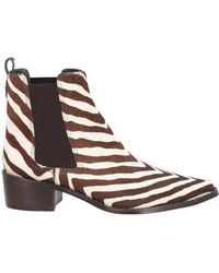 Tory Burch - Chocolate Ankle Boots Leather - Lyst